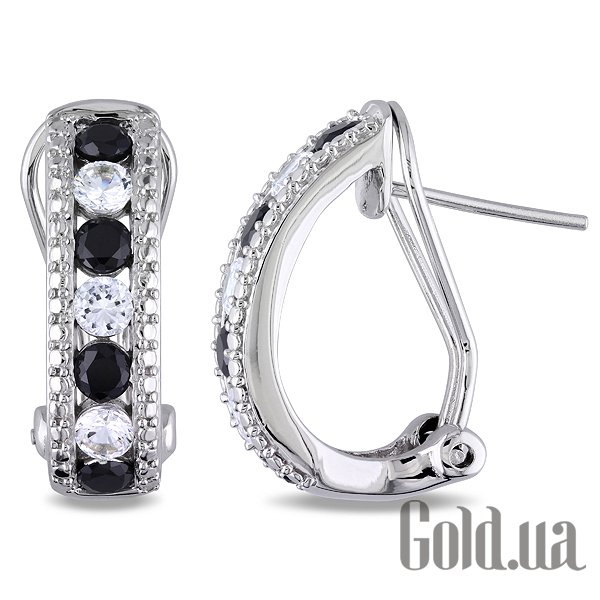 

Серьги Ice, Серебряные серьги со шпинелью и сапфирами (синтет.)