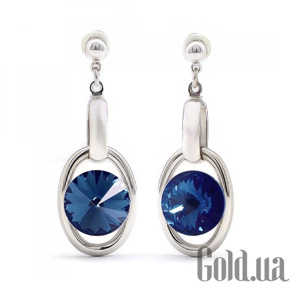 

Серьги с подвесками Kobi, Стальной, Серьги с кристаллами Swarovski