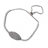 Женский серебряный браслет с куб.циркониями, 1524351