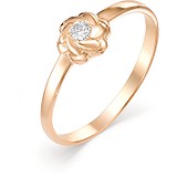 Женское золотое кольцо с бриллиантом, 1603199