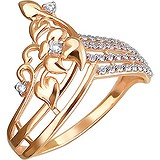 Женское золотое кольцо с куб. циркониями, 1604479