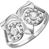 Женское серебряное кольцо с куб. циркониями, 1613951