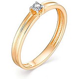 Золотое кольцо с бриллиантом, 1622399