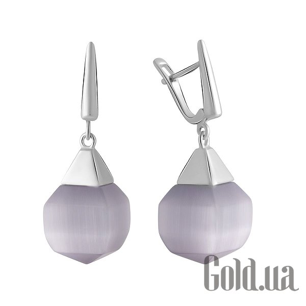 

Серьги с подвесками Fresh Jewelry, Серебряные серьги с кошачьим глазом