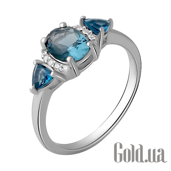 

Женские кольца Fresh Jewelry, Женское серебряное кольцо с топазом и куб. циркониями, 18.5