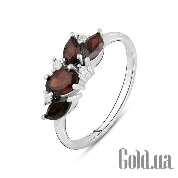 

Женские кольца Fresh Jewelry, Женское серебряное кольцо с куб. циркониями и гранатами, 17