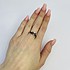 Женское серебряное кольцо с куб. циркониями и гранатами - фото 2