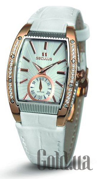 

Швейцарские часы Seculus, 1667.2.1069 white, pvd cz stones