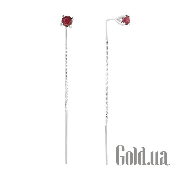 

Серьги с подвесками Fresh Jewelry, Серебряные серьги с рубинами