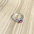 Женское серебряное кольцо с куб. циркониями и рубином - фото 3