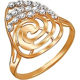 Женское золотое кольцо с куб. циркониями, 1538688