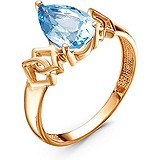 Женское золотое кольцо с топазом, 1554048