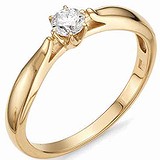 Золотое кольцо с бриллиантом, 1556096