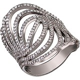 Женское серебряное кольцо с куб. циркониями, 1621376