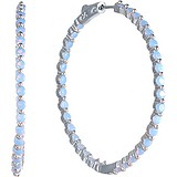 Срібні сережки з синт. опалами, 1624960