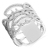 Женское серебряное кольцо с куб. циркониями, 1665408