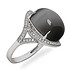 Женское серебряное кольцо с куб. циркониями и улекситом - фото 1