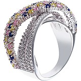 Женское серебряное кольцо с куб. циркониями, 1670272