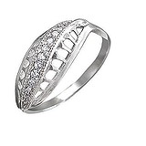 Женское серебряное кольцо с куб. циркониями, 1674624