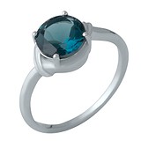 Женское серебряное кольцо с топазом, 1700736