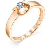 Золотое кольцо с бриллиантом, 1703808