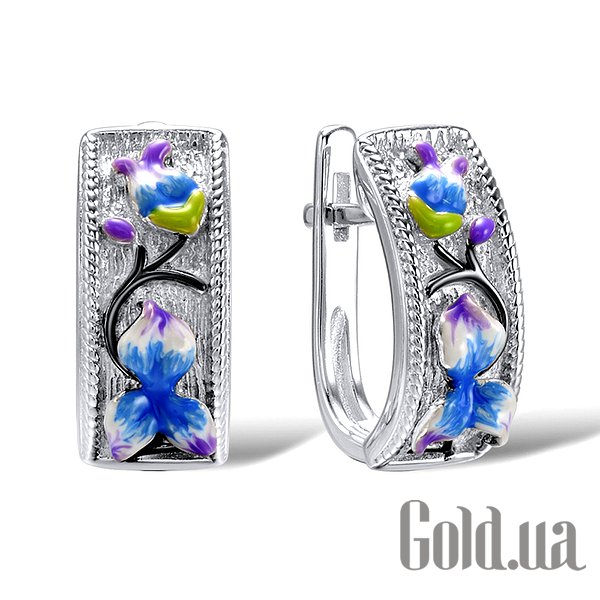 

Серьги Lurie Jewelry, Серебряные серьги с эмалью