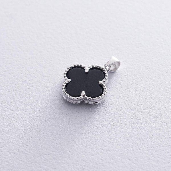 Серебряный кулон с ониксом onx132985