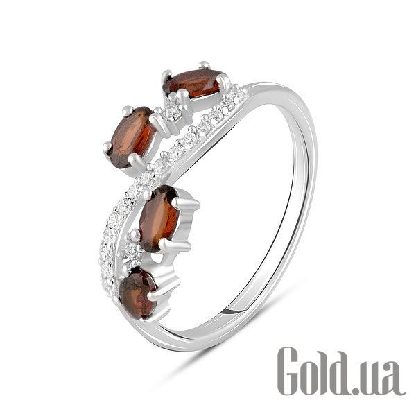 

Женские кольца Fresh Jewelry, Женское серебряное кольцо с куб. циркониями и гранатами, 17.5