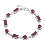 Женский серебряный браслет с рубинами, 1770624