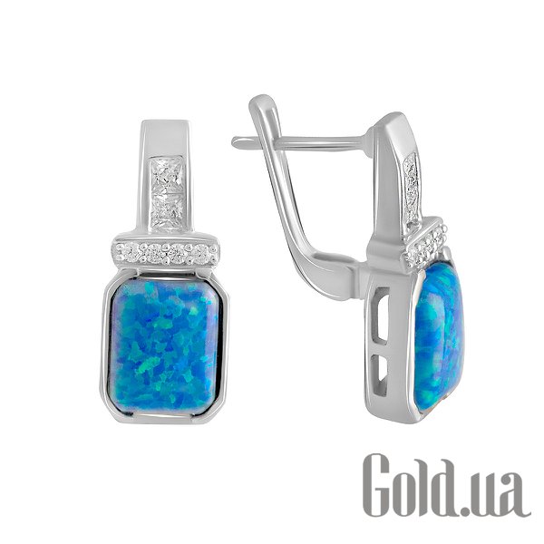 

Серьги Fresh Jewelry, Серебряные серьги с куб. циркониями и опалами