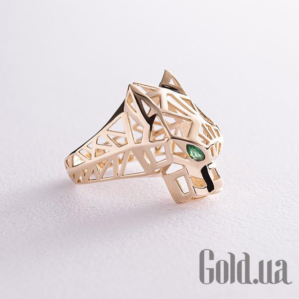 

Кольцо Украина, Женское золотое кольцо с куб. циркониями, 18.5