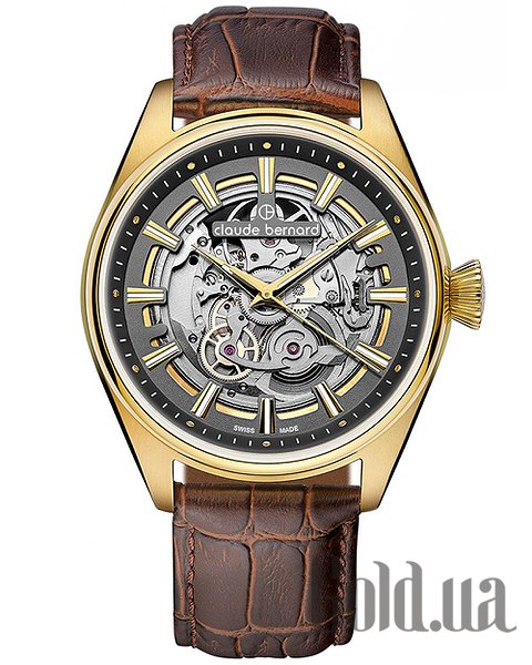 

Швейцарские часы Claude Bernard, Мужские часы Proud Heritage Automatic Skeleton 85307 37JC GID