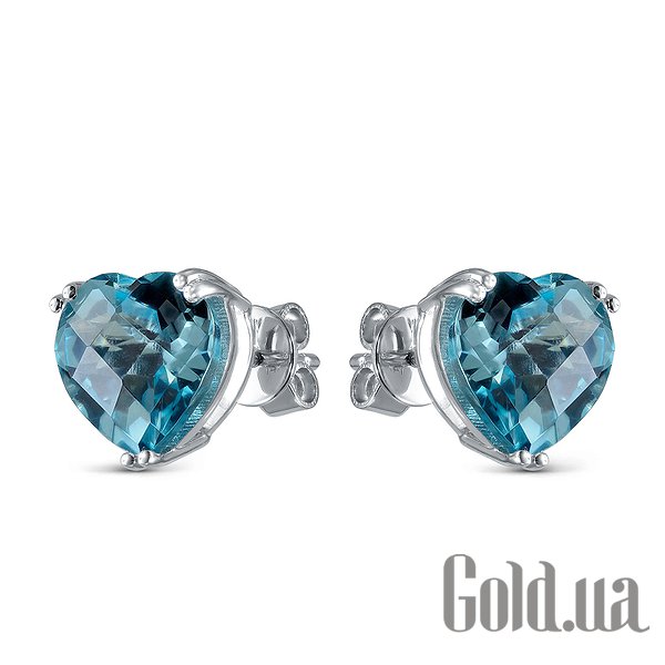 

Серьги-гвоздики Lurie Jewelry, Золотые серьги с топазами