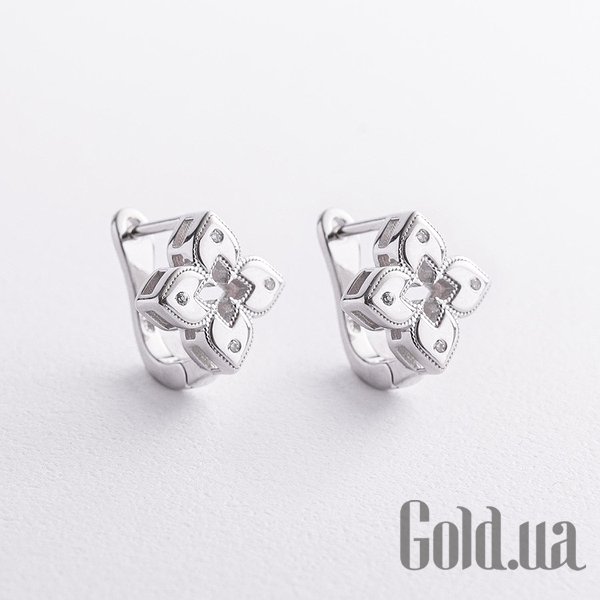 

Серьги Украина, Серебряные серьги с куб. циркониями