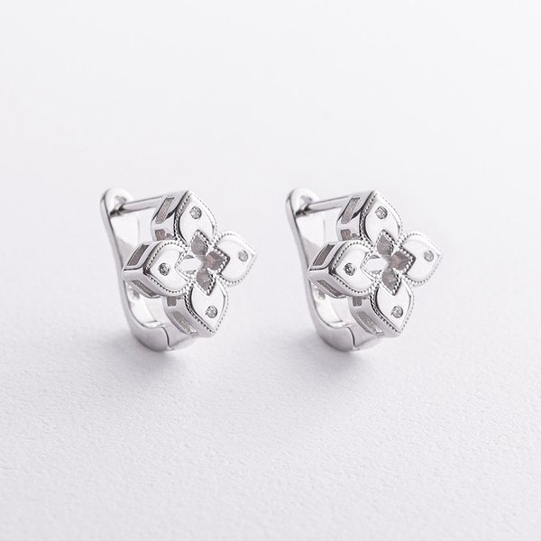 Серебряные серьги с куб. циркониями