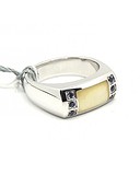 Saint Honore Сталеве кільце з цирконами та перламутром, 1798016