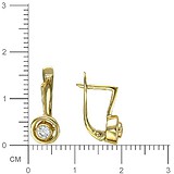Золоті сережки з куб. цирконіями, 1538689