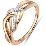 Женское золотое кольцо с бриллиантами, 1603201