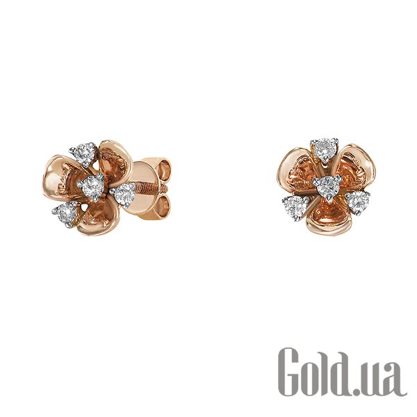 

Серьги-гвоздики Lurie Jewelry, Золотые серьги с бриллиантами