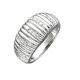 Женское серебряное кольцо с куб. циркониями, 1618049
