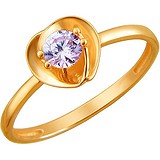 Женское золотое кольцо с куб. цирконием, 1635969
