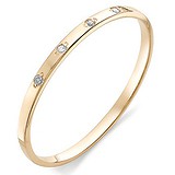 Золотое обручальное кольцо с бриллиантами, 1666689