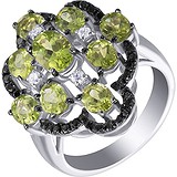 Женское золотое кольцо с бриллиантами и перидотами, 1669761