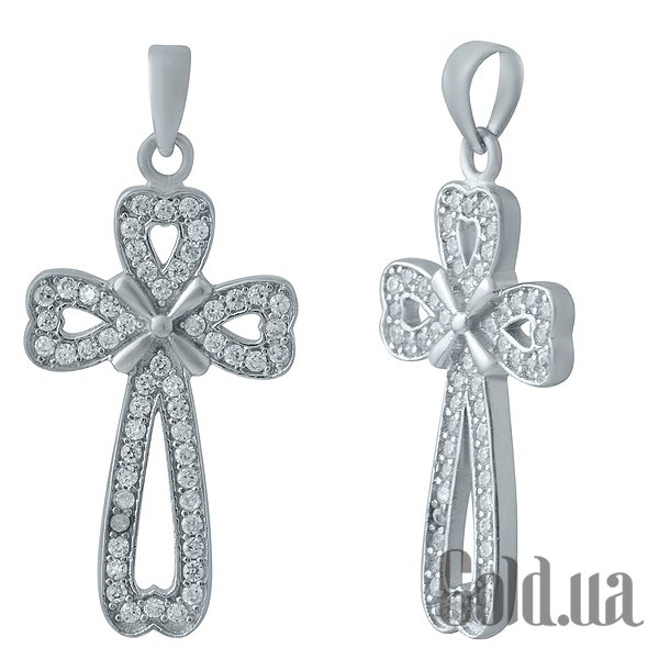 

Кулон-крестик Fresh Jewelry, Серебряный кулон с куб. циркониями