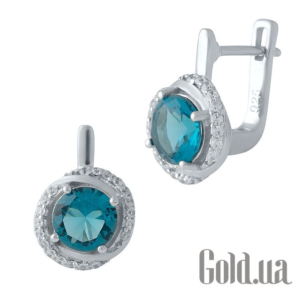 

Серьги Fresh Jewelry, Серебряные серьги с топазами и куб. циркониями