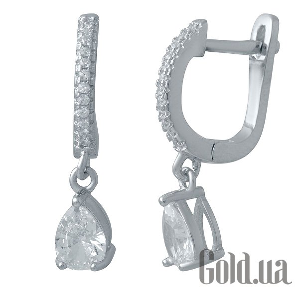 

Серьги с подвесками Fresh Jewelry, Серебряные серьги с куб. циркониями