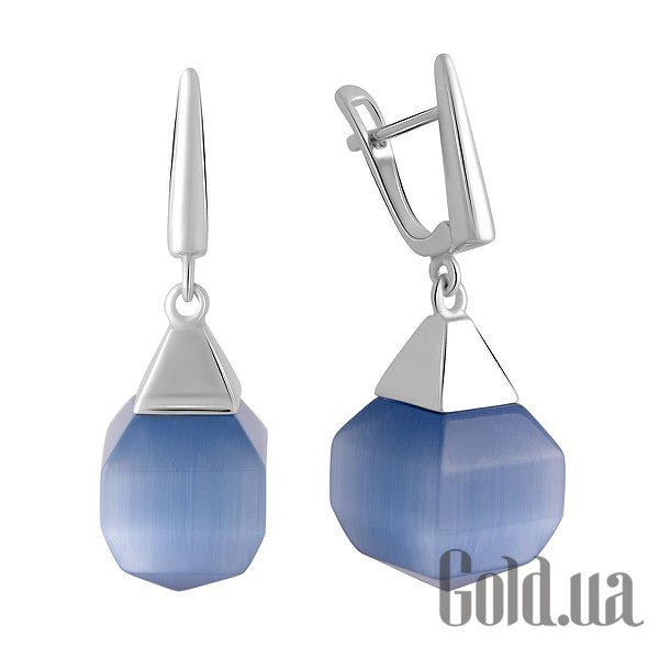 

Серьги с подвесками Fresh Jewelry, Серебряные серьги с кошачьим глазом