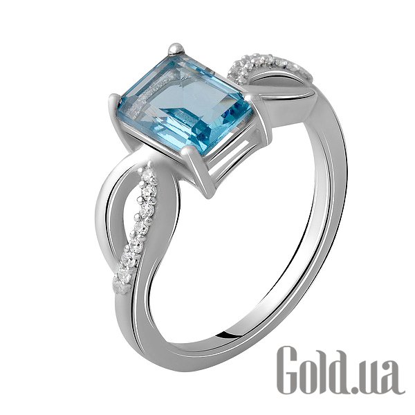 

Женские кольца Fresh Jewelry, Женское серебряное кольцо с куб. циркониями и топазом, 18