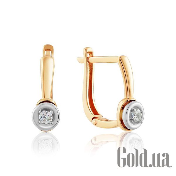

Серьги Украина, Золотые серьги с Swarovski Zirconia