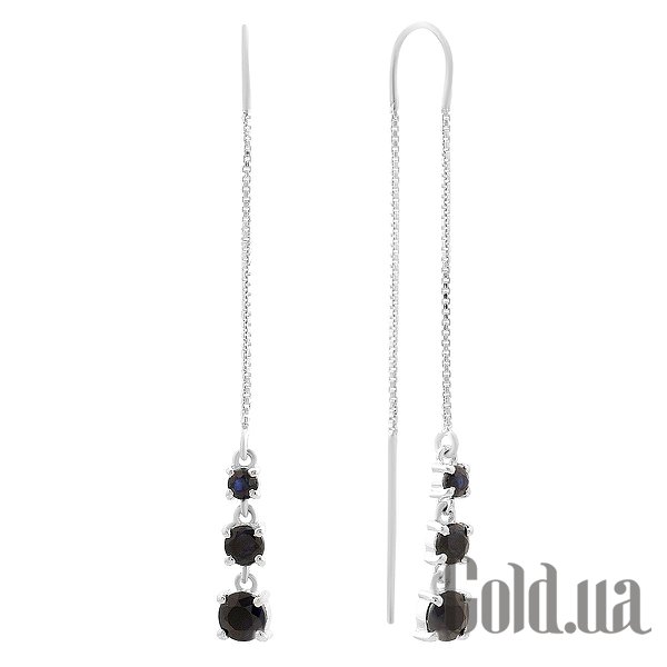 

Серьги с подвесками Fresh Jewelry, Серебряные серьги с сапфирами